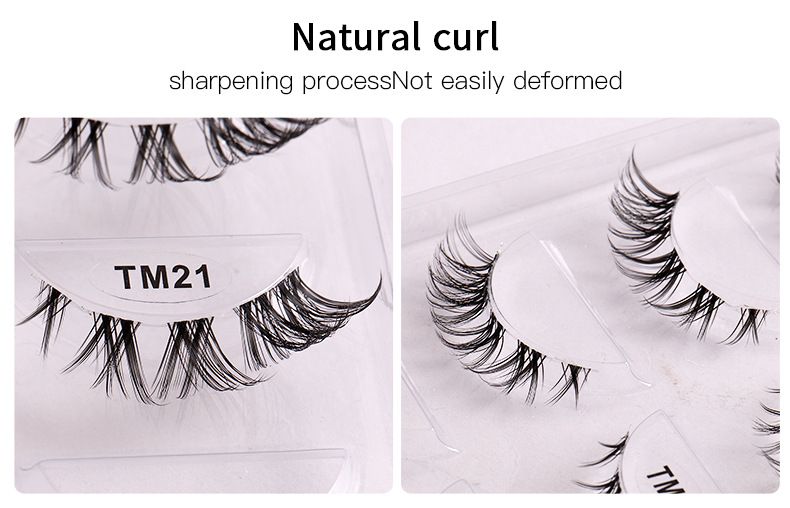 Lash extension set Fishing line clear stem false eyelashes 5 pairs of natural comic eye COSPLAY Eyelashes Little Devil false eyelashes_voghion.com