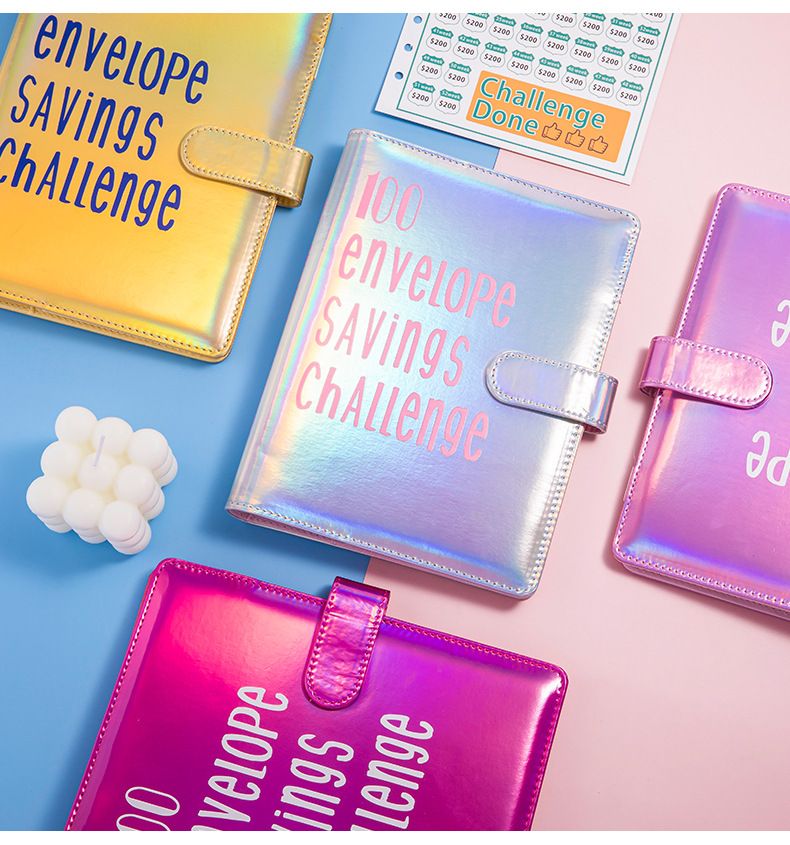 Cuadernos recargables A5 de hojas sueltas, Desafío para parejas, 100 días de ahorro, cuaderno, manual digital de 100 páginas interiores._voghion.com