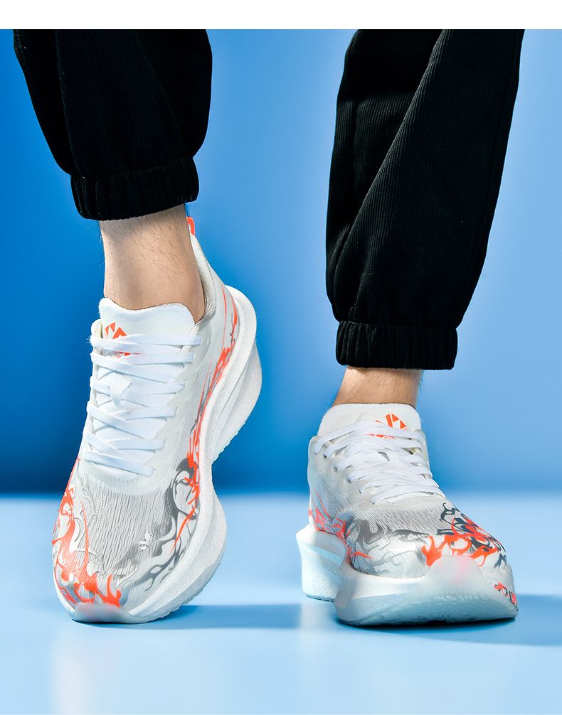 Neue dämpfende Laufschuhe für Männer, geeignet für schwere Läufer, Schnürschuhe, Sportschuhe für Damen, rutschfeste Outdoor-Sportschuhe für Männer_voghion.com