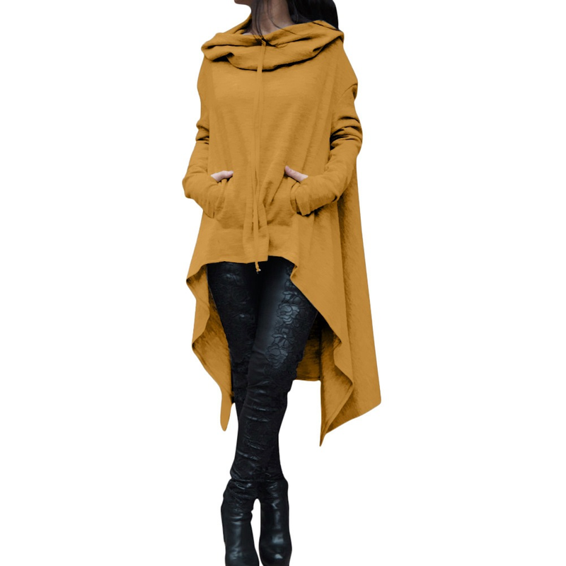 2020 Autumn Winter Solid Color Casual Long Sleeved Hooded Sweatshirt For Women In 10 Colors And Size 8_voghion.com