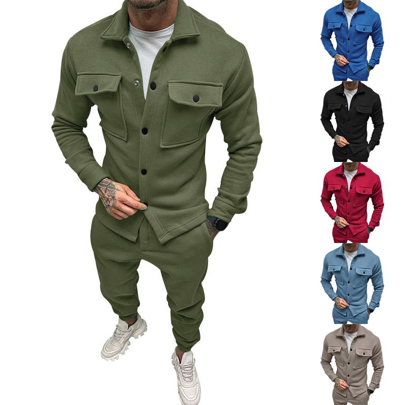 Herbst und Winter neue Knopf Wildleder Herren trendige Casual Anzug Männer_voghion.com