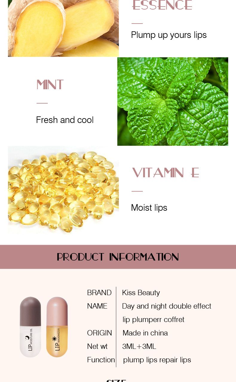 Kissbeauty Oil Moisturizing Elasticity Large Mouth Nourishing Set Lip Plumper_voghion.com