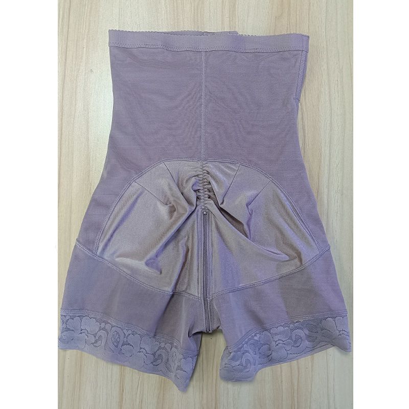 Pantalon amincissant une pièce à trois boutons pour femme, taille haute, fermeture éclair à l'entrejambe, style européen et américain, grande taille_voghion.com