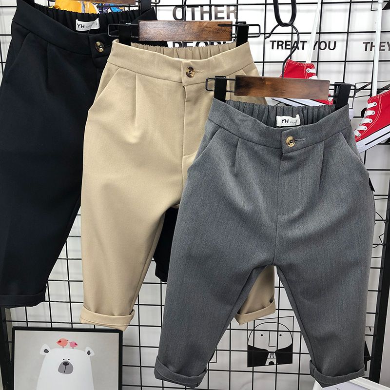 Kinderkleding Kinderpakbroeken 2024 nieuwe kinderbroeken kleine en middelgrote kinderbroeken stijlvolle jongenspakbroeken_voghion.com
