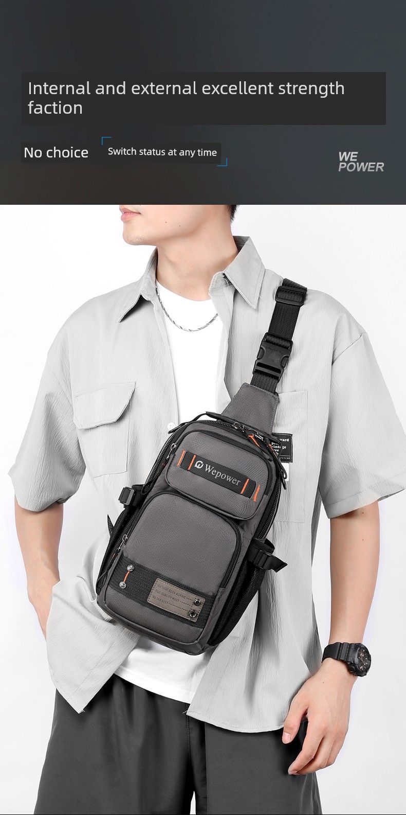 AI Le nou sosire mare capacitate umăr bărbați piept bărbați vară crossbody Oxford pânză rucsac în aer liber naveta geantă_voghion.com