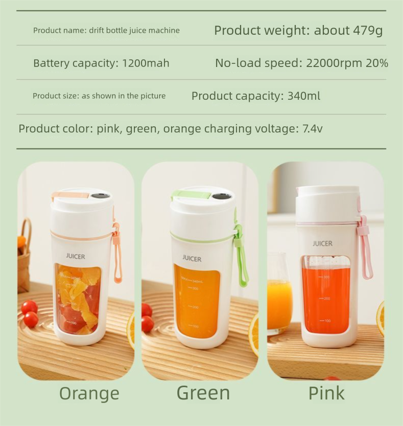Electric Mini Small 10 Household Portable Blade Fruit Juicer Juice Machine Multi-Functional_voghion.com