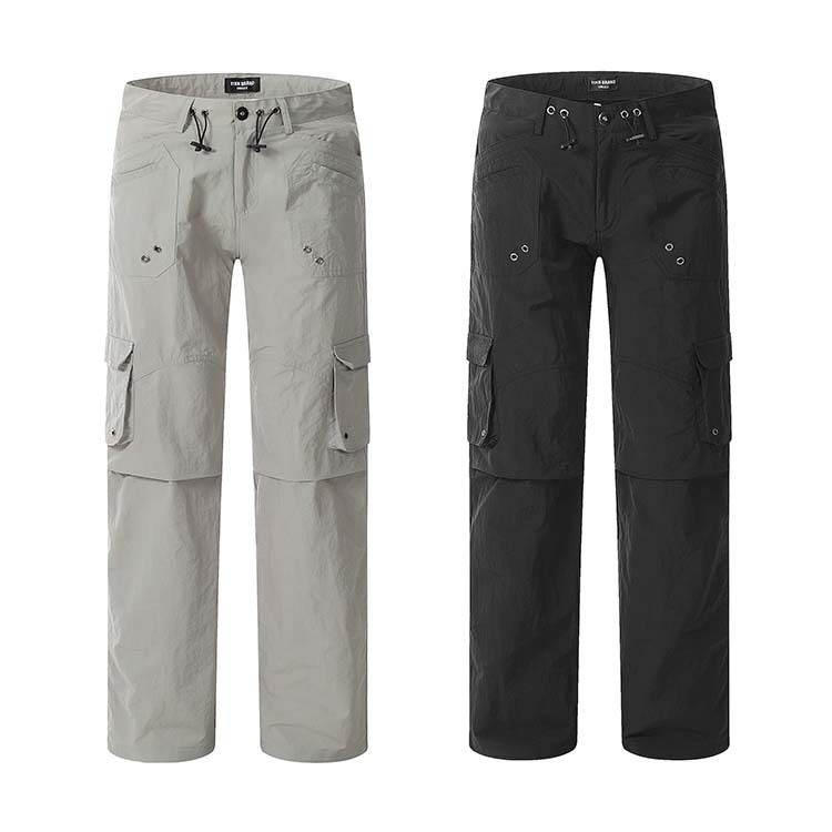 2024 New American Style Casual Cargo Functional Loose Straight Ski Wide Leg Paratrooper Pants Trendy Brand_voghion.com
