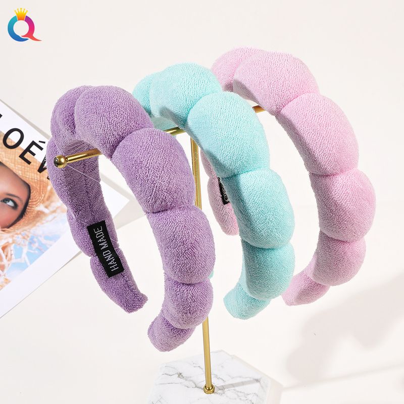 Fascia per capelli da spa - Fascia per capelli in spugna con morbida schiuma per chioma alta, trucco e cura della pelle_voghion.com