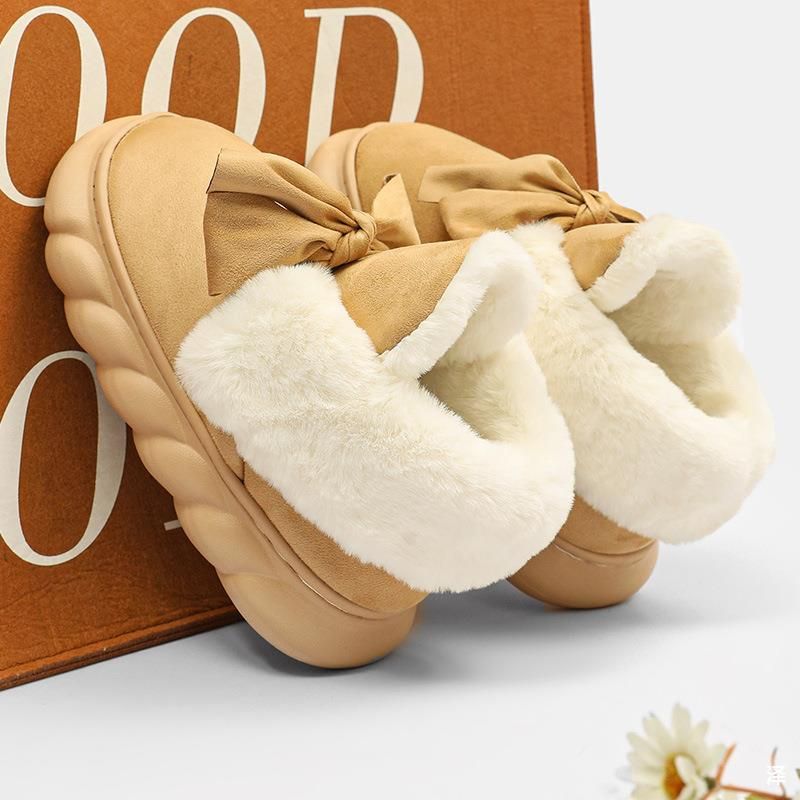 Unschlagbare Qualität Dickbesohlte Hausschuhe Damen, Herbst und Winter Neue Plüsch-Baumwollschuhe für Zuhause, Schneestiefel für Herren_voghion.com