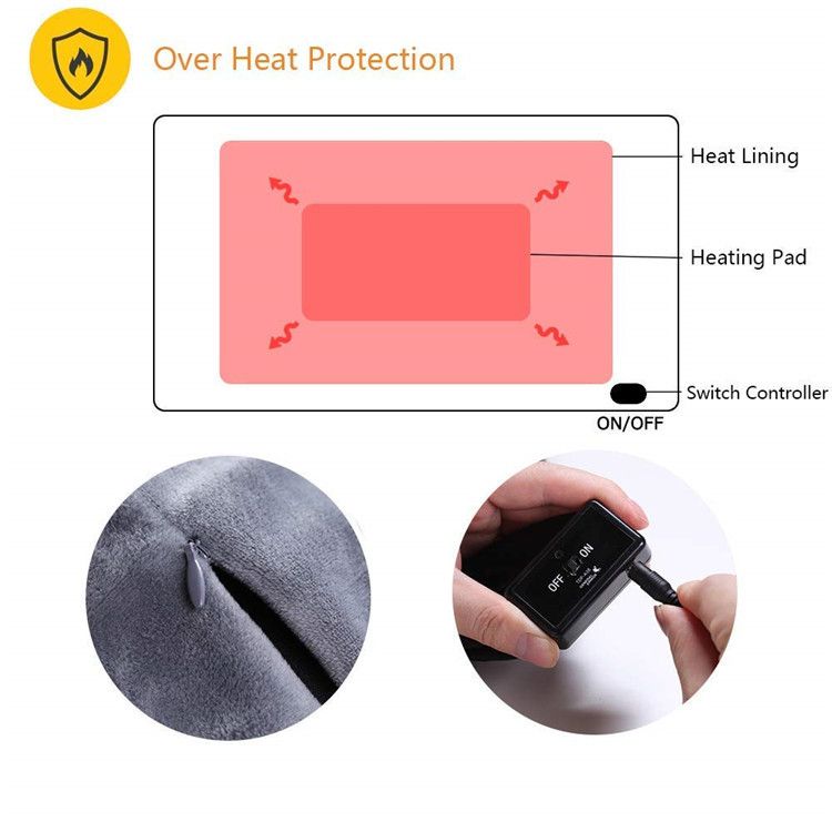 lämmityspeite Talvi USB lämmitys huivi pehmuste lämmin body sähköpeitto kotiin lämmin polvisuojapatja_voghion.com