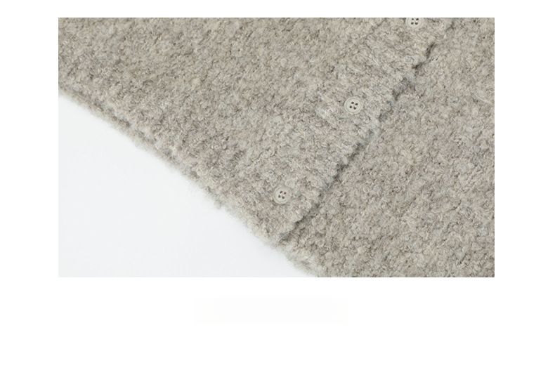 Lines Style Winter Korean Version Sleeveless Intellectual Commuting Versatile Wool Cardigan_voghion.com