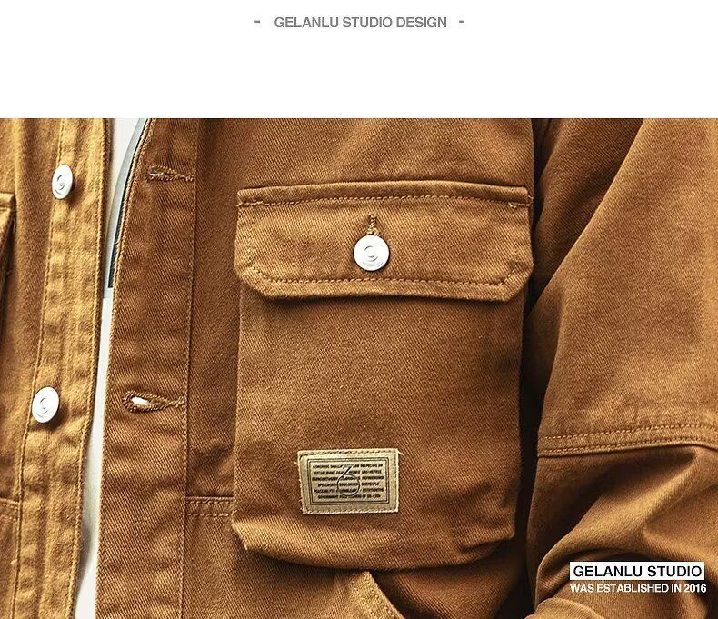 Men's Clothing Denim Jacket Men Loose Work Jacket New Spring Youth Casual Men's Tops_voghion.com