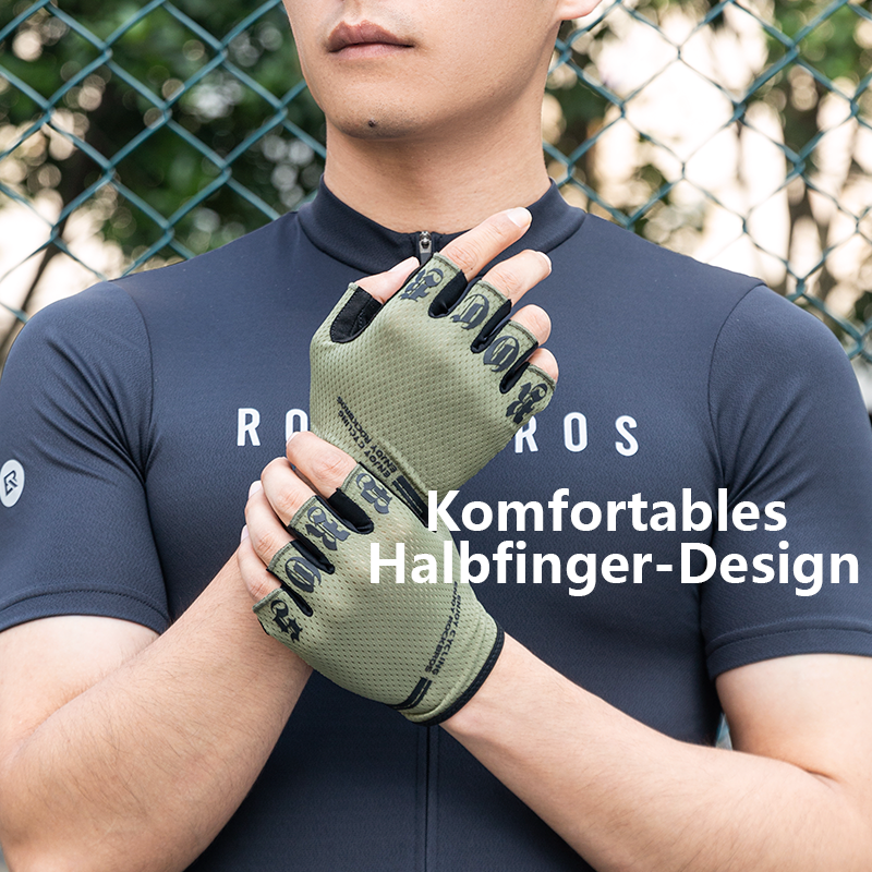 Gants de cyclisme ROCKBROS - Gants courts à demi-doigts, gants de sport pour l'été (DE)_voghion.com