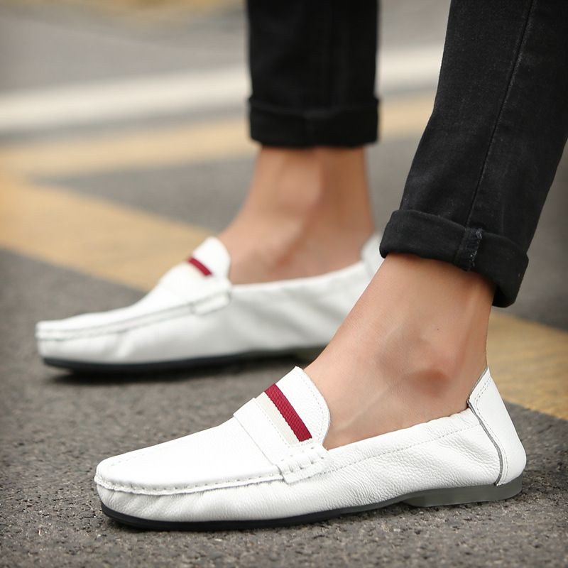 Xunqi Frühlings- und Herbst-Loafer für Herren, lässig, vielseitig, echtes Leder, britischer Stil, modisch, zum Hineinschlüpfen_voghion.com