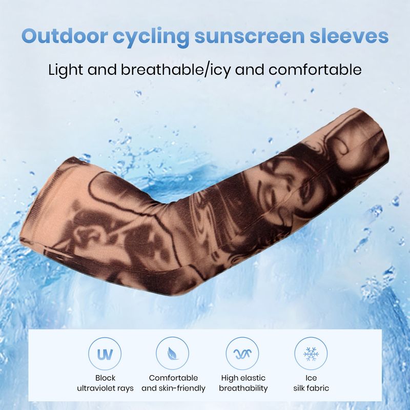 Drivedirect 1 Pc Cycling Arm Sleeve Comfortable Breathable Sunscreen Sun Protection Thin Arm Protection Riding Sleeve Cycling Supplies_voghion.com