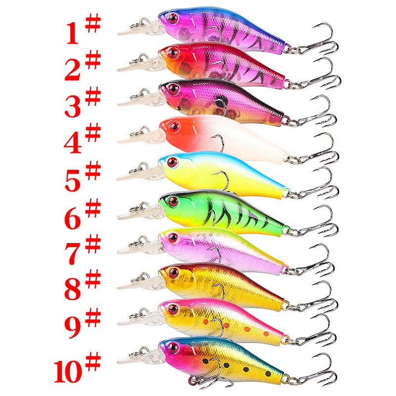 Noise Bead Long Distance Diving Rock Fat Minnow Bait 7.1cm7g Strengthen Three Hooks Fishing Gear Products_voghion.com