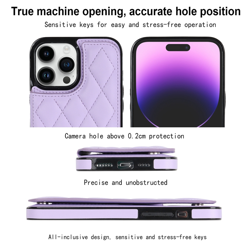 Wallet Double Button Small Fragrant Wind Card Flip Leather Case For iPhone 15 Pro Max 14 13 Mini 12 11 SE 2020 X XS XR 8_voghion.com