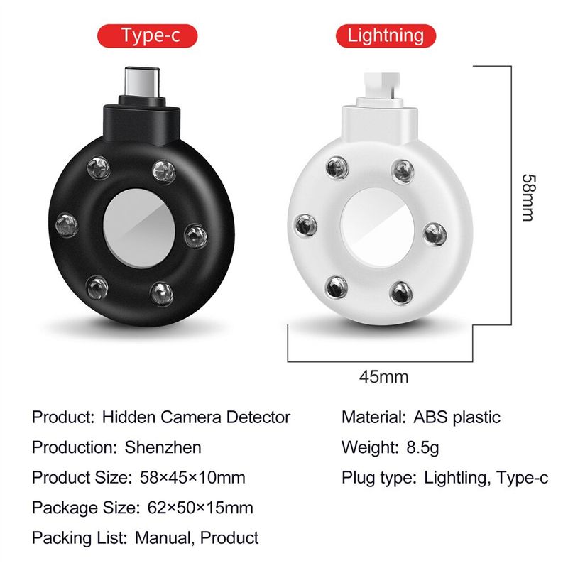 Detektor Portable Mini Handy USB Alarm Hotel Infrarout Anti Iwwerwaachung Anti Candid Shooting Pinhole Kamera_voghion.com