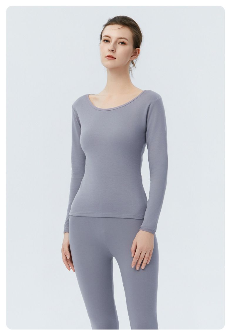 100% Thermal Set For Women, Thin Base Layer Sweater, Xinjiang Cotton Warm Underwear, Women's Heating Underwear_voghion.com