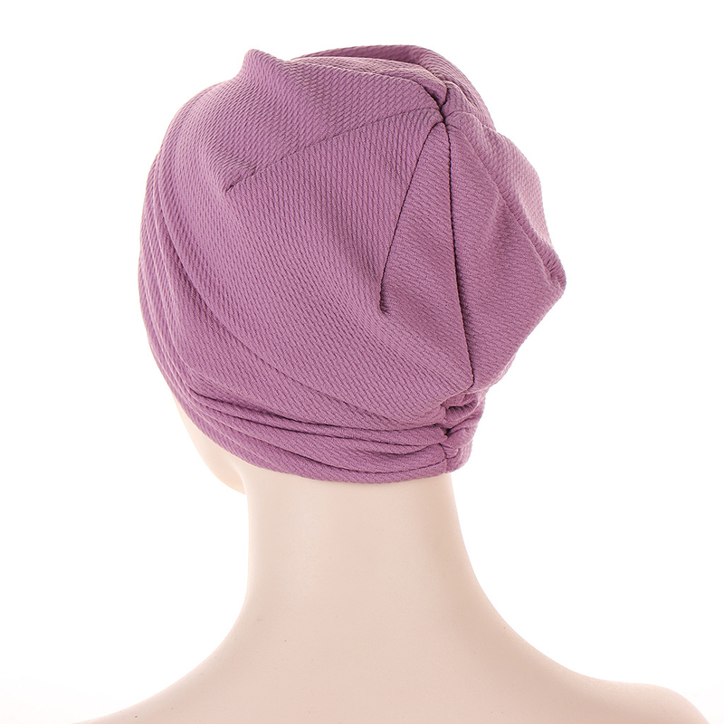 Women's Hats new multi-color bubble pleated pullover hat hexagonal turban hat in stock_voghion.com