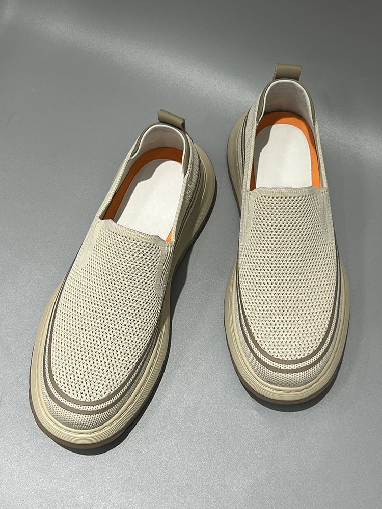 Summer New Breathable Lightweight Thin Casual Soft Sole Slip-On Deodorant Mesh Shoes Men_voghion.com