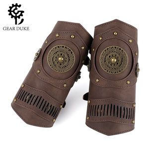 Medeltida vintage präglad handledsstöd COSPLAY scenrekvisita riddare Handskydd tillbehör_voghion.com