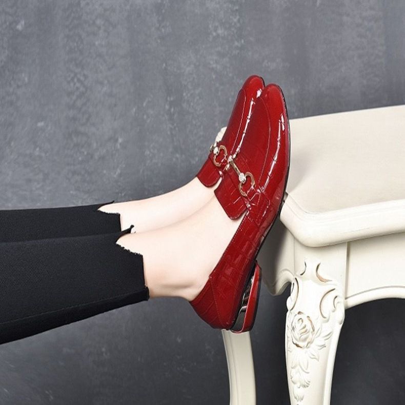 British Style Small For Women's Spring And Autumn Single Shoes 2025 New Winter Versatile Patent Leather Round Toe_voghion.com