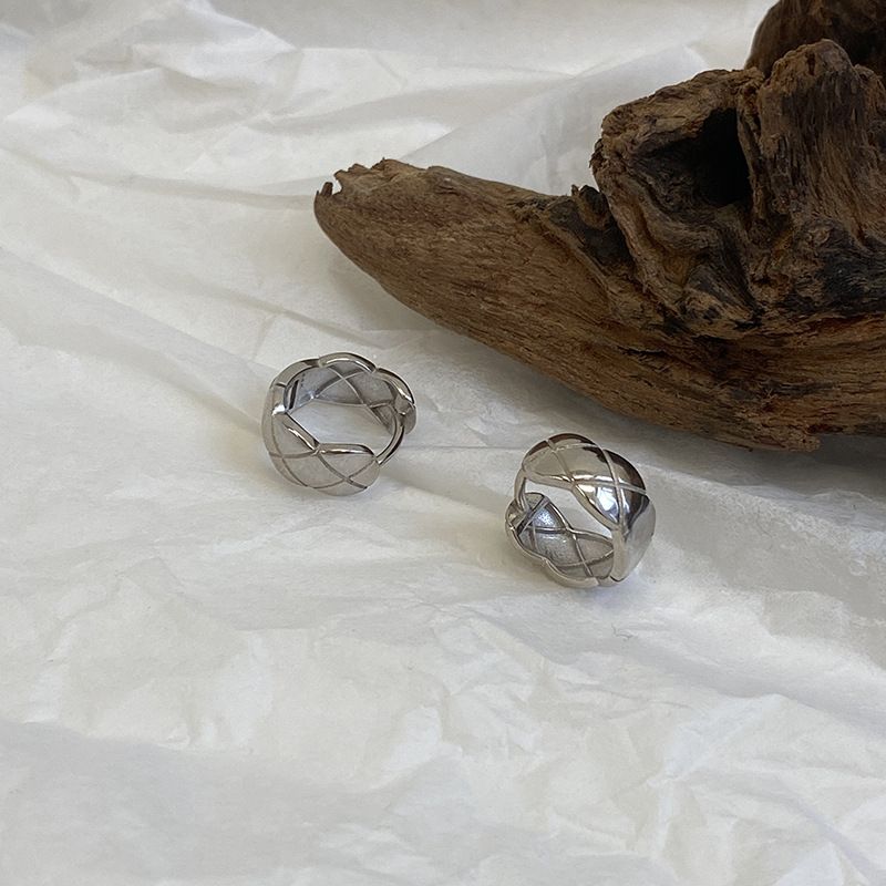 Eleganti orecchini di alta qualità per donna, orecchini a bottone in argento alla moda, stile minimalista_voghion.com