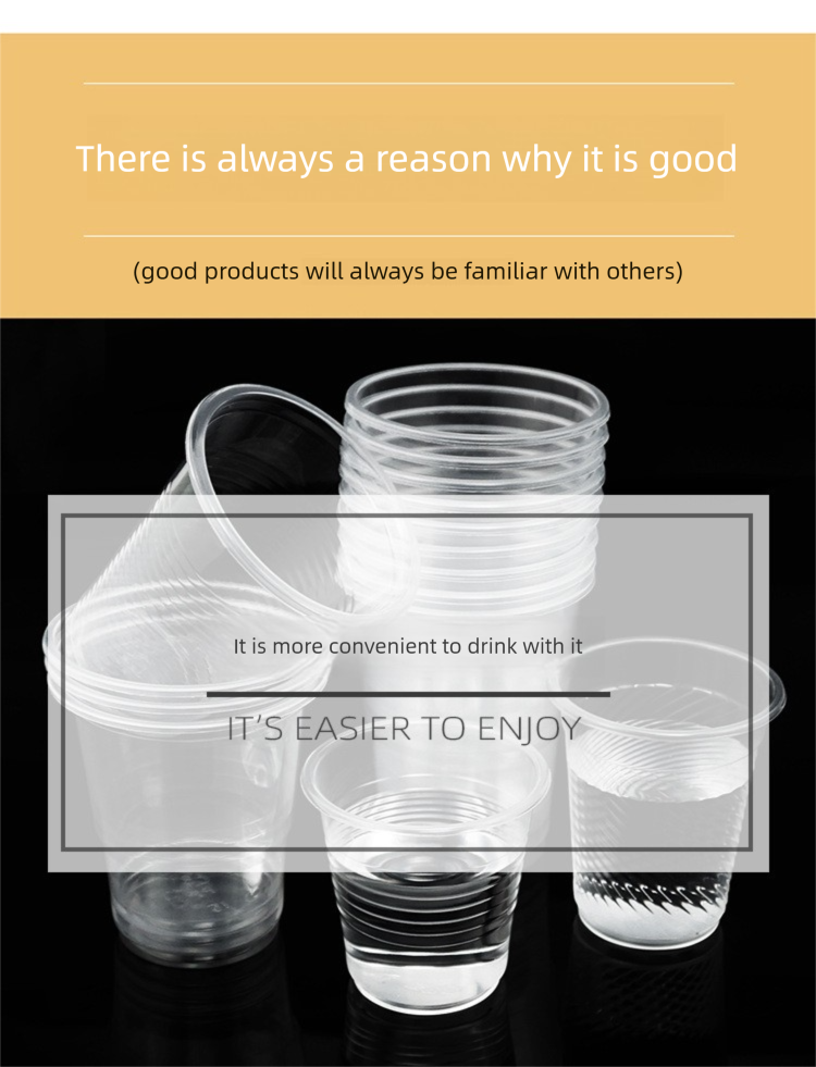 Vasos de plástico PP para aviación, desechables, transparentes y resistentes a altas temperaturas, para preparar té, comer y usar en el hogar (caja)_voghion.com