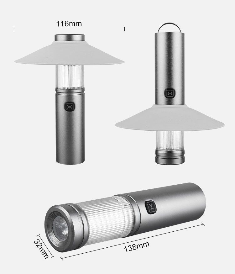 Holofote de acampamento externo três em um, à prova de chuva e lâmpada de iluminação de adsorção magnética suspensa, lâmpada de carregamento_voghion.com