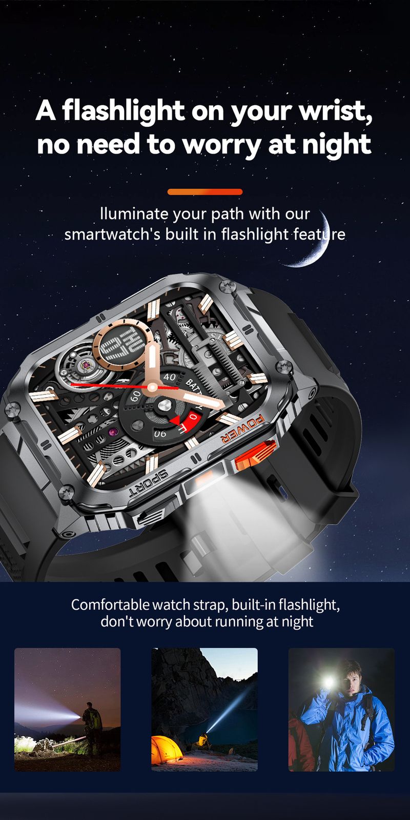 Montre connectée multifonction pour homme, étanche, Bluetooth, appels, pression artérielle, oxygène dans le sang_voghion.com