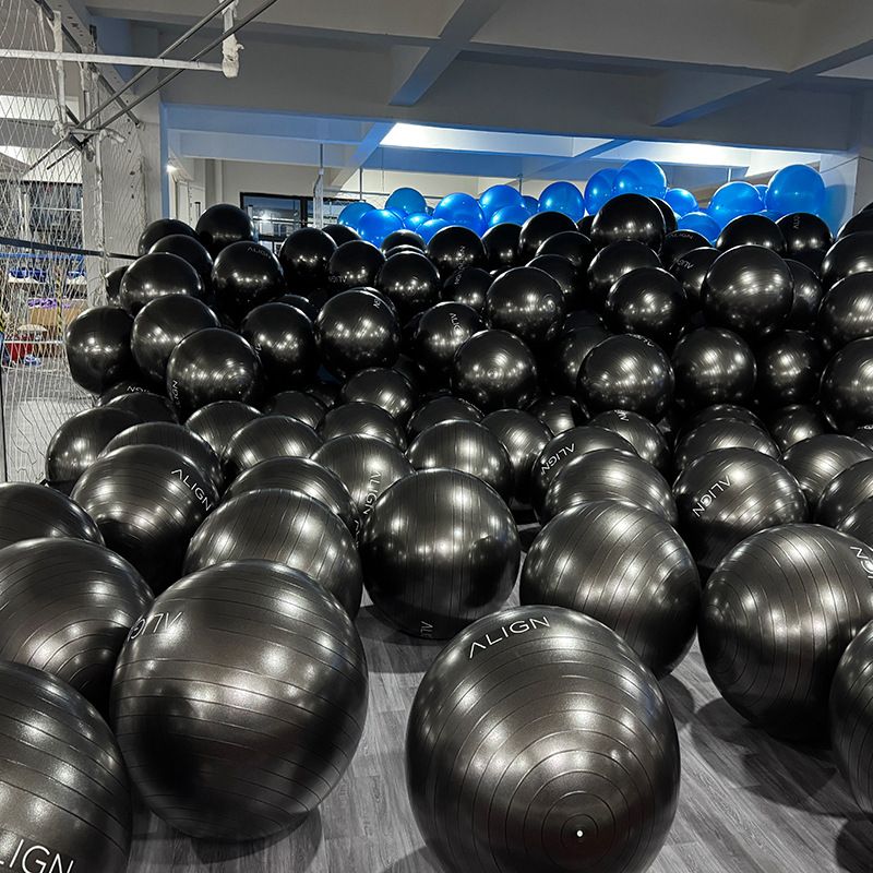 Tappetino per l'equilibrio con palla da fitness e massaggio yoga gonfiabile a forma di capsula di arachidi, antideflagrante e ispessita_voghion.com