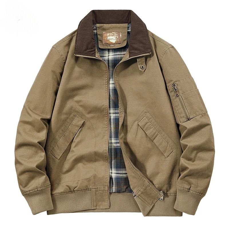 MA1 Cotton WorkJacket Men's Retro Green Plus Size Denim Jacket 2024 Spring MA-1 Tactical Windproof Baseball Suit Coat_voghion.com