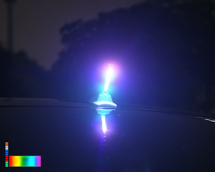 Shark Antenna Flashing Solar Car Decoration Fish Fin Universal Roof Anti-Collision Light_voghion.com