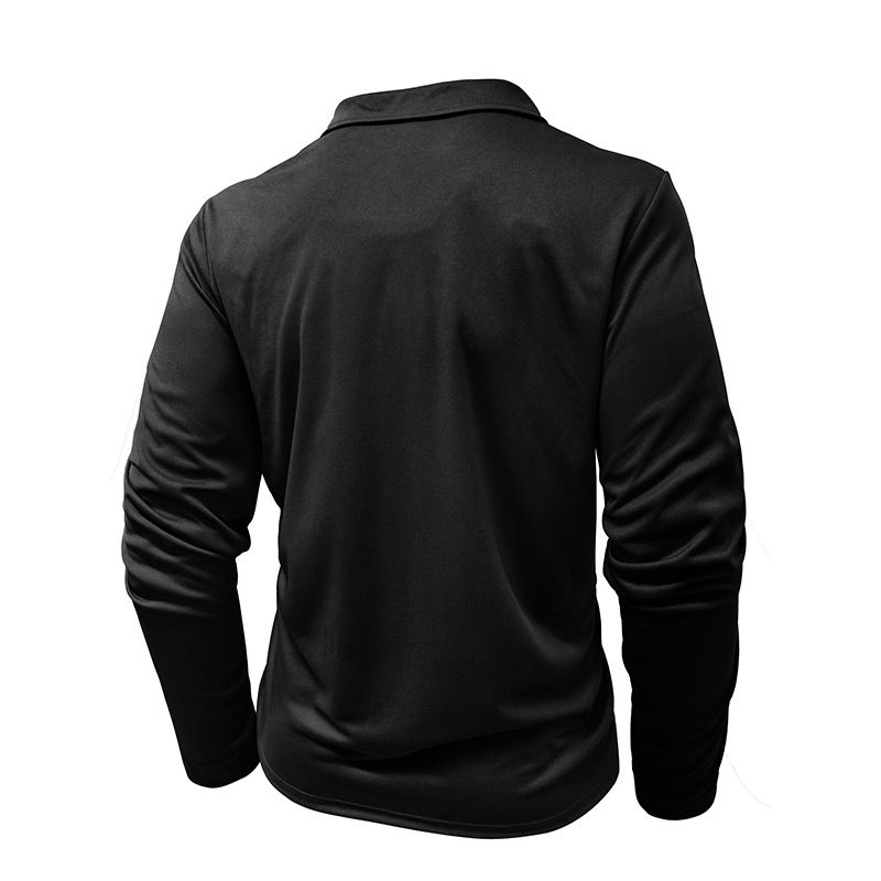 Lässiges Langarm-Poloshirt für Herren mit Reißverschlusskragen – Atmungsaktives und stylisches Slim-Fit-Oberteil für Business und Alltag_voghion.com