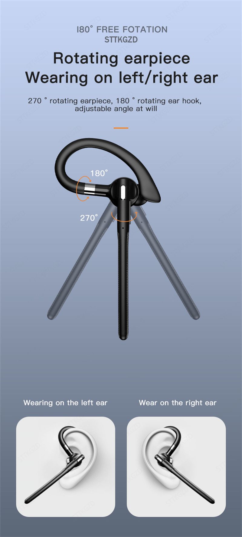 Wireless Headphones With Dual Microphone Bluetooth Earphone ENC Noise Cancelling Hands-free Headset Busines Auriculares_voghion.com