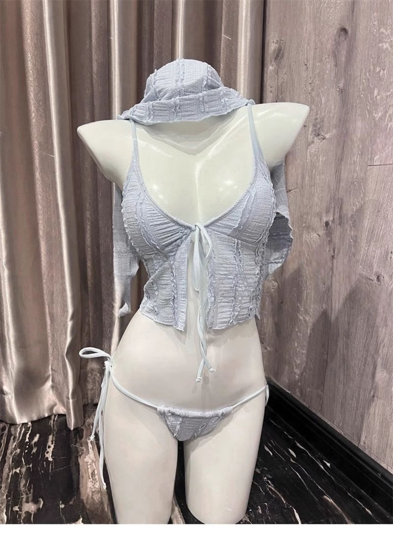 Maillot de bain trois pièces sexy et amincissant pour femme, style coréen, luxueux, avec source chaude et fente_voghion.com