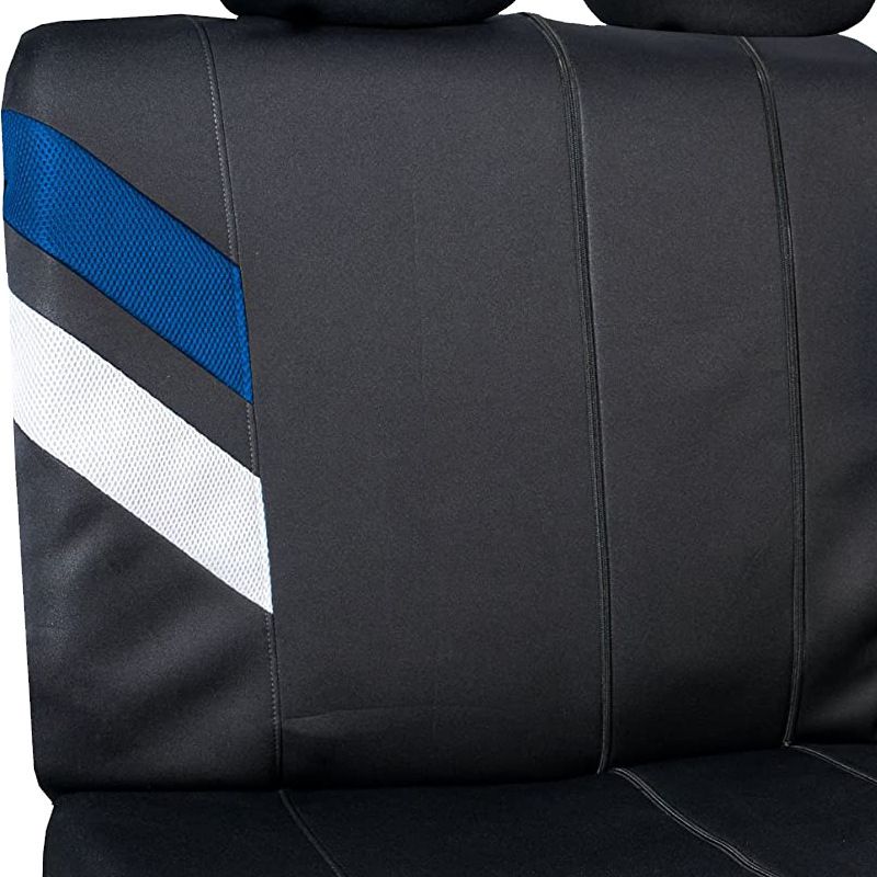 Neu Spleißen farbe blau weiß sandwich Schwarz PVC auto sitz abdeckung explosion_voghion.com