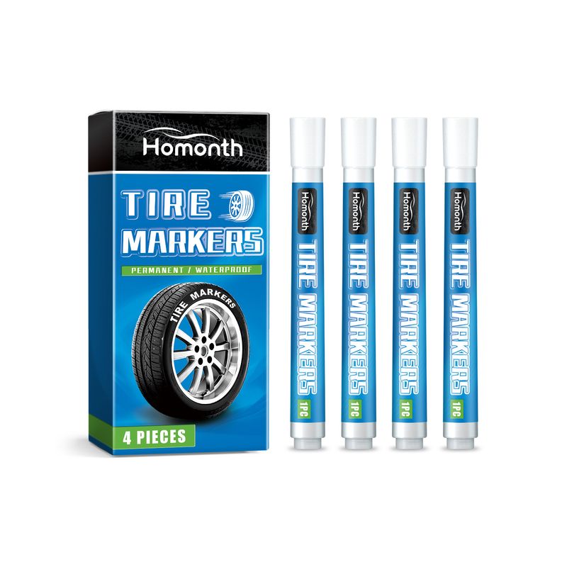 Homonth White Tire Paint Pen Car Tire Paint Pen Does Not Fade Color Creative Diy Oil Pen_voghion.com