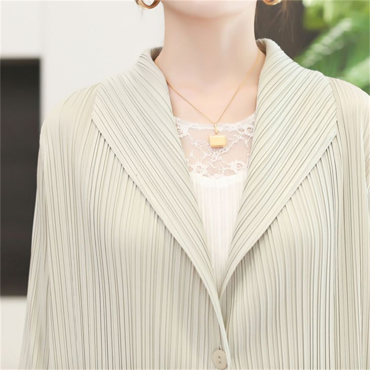 Trench coat con giacca cardigan coordinata Sanzhai Pleated Craft_voghion.com