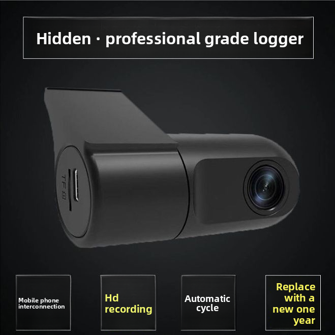 Hidden HD Dash Cam With Mobile WiFi Connection, 360 Rotating Lens, USB Plug-in, 1080P_voghion.com