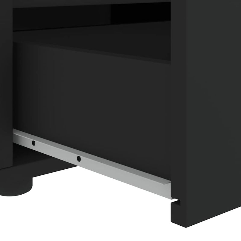 TV-Schrank VISNES Schwarz 60x40x38 Cm Holzwerkstoff_voghion.com