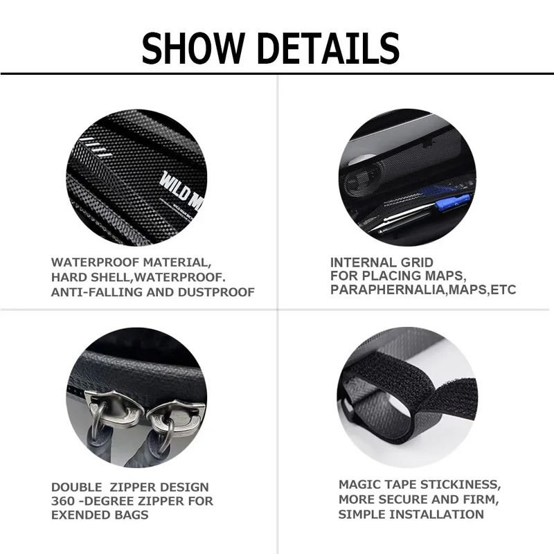 Bolsa lateral modificada para motocicleta BRABUS 1300 R, bolsa lateral triangular impermeable, bolsa de carcasa rígida para BRABUS 1300 R_voghion.com