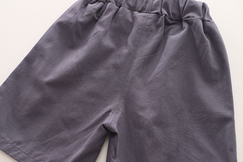 2024 neuer Sommer Rundhalsausschnitt gestreifte Kurzarm für Mädchen Jungen koreanische Shorts und zweiteiliges Set für Kinder_voghion.com