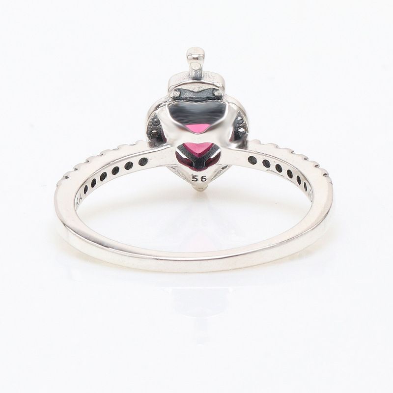 Women's Jewelry White Copper Villain Series Evil Queen Ring Red Love Dagger Fashion Heart Shaped Love Ring Gift_voghion.com
