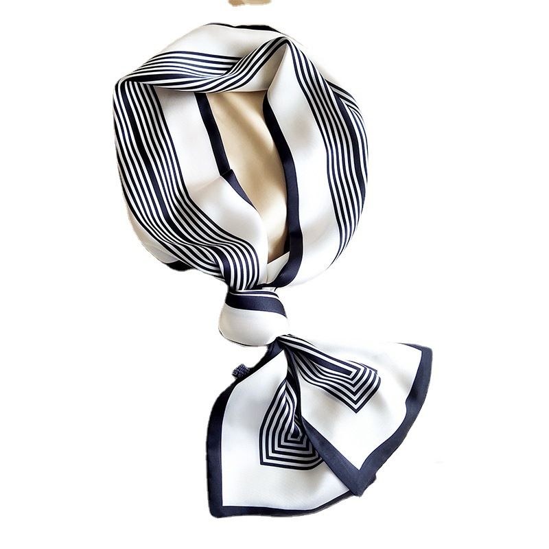 Sciarpa da collo decorativa versatile, in seta, per donna, estate 2024, nuova moda, all'ingrosso_voghion.com