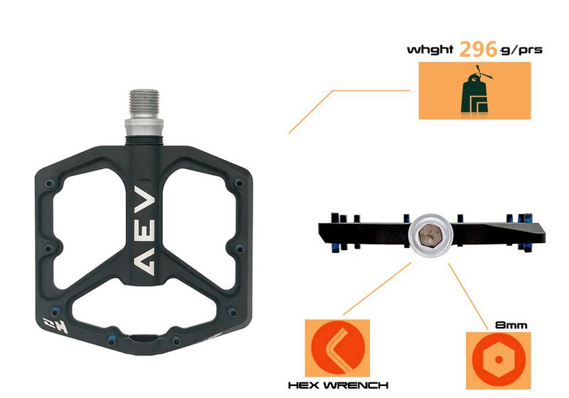 Pedales plegables para bicicleta de montaña SHANMASHI AEV con 3 rodamientos para escalada_voghion.com