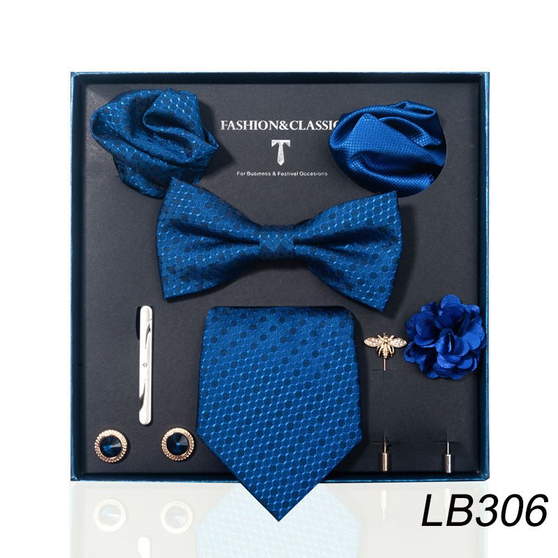 /Men's Ties & Handkerchiefs wedding groom's tie pocket square corsage gift box set men's tie ready stock wholesale_voghion.com