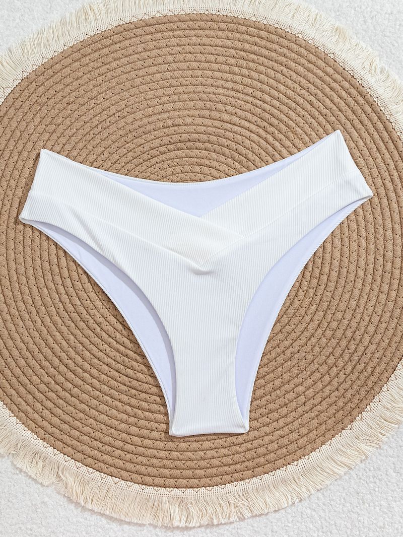 Costume da bagno da donna a vita alta, in tessuto morbido con motivo a croce a righe verticali, per spiaggia, vacanze, piscina e feste_voghion.com