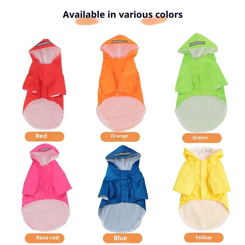 Imperméable à capuche pour chien avec bande réfléchissante Teddy Bigbear pour chiens de petite et moyenne taille, coupe-vent, imperméable et résistant à la pluie. Vêtements d'extérieur pour animaux de compagnie._voghion.com